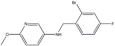 N-[(2-bromo-4-fluorophenyl)methyl]-6-methoxypyridin-3-amine 구조식 이미지