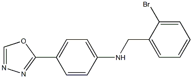 N-[(2-bromophenyl)methyl]-4-(1,3,4-oxadiazol-2-yl)aniline 구조식 이미지