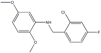 N-[(2-chloro-4-fluorophenyl)methyl]-2,5-dimethoxyaniline 구조식 이미지