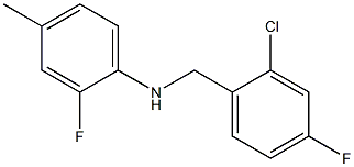 N-[(2-chloro-4-fluorophenyl)methyl]-2-fluoro-4-methylaniline Structure