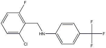 N-[(2-chloro-6-fluorophenyl)methyl]-4-(trifluoromethyl)aniline Structure