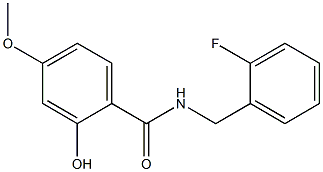 N-[(2-fluorophenyl)methyl]-2-hydroxy-4-methoxybenzamide 구조식 이미지
