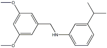 N-[(3,5-dimethoxyphenyl)methyl]-3-(propan-2-yl)aniline 구조식 이미지