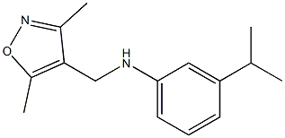 N-[(3,5-dimethyl-1,2-oxazol-4-yl)methyl]-3-(propan-2-yl)aniline 구조식 이미지