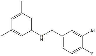 N-[(3-bromo-4-fluorophenyl)methyl]-3,5-dimethylaniline 구조식 이미지