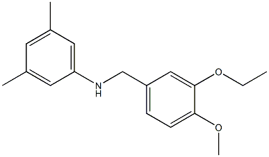 N-[(3-ethoxy-4-methoxyphenyl)methyl]-3,5-dimethylaniline Structure