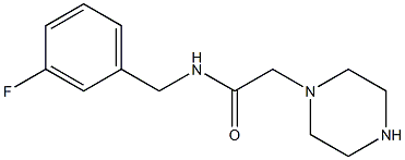 N-[(3-fluorophenyl)methyl]-2-(piperazin-1-yl)acetamide Structure