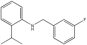 N-[(3-fluorophenyl)methyl]-2-(propan-2-yl)aniline 구조식 이미지