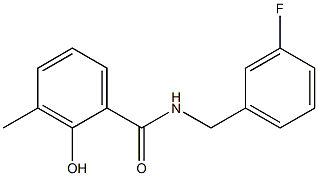 N-[(3-fluorophenyl)methyl]-2-hydroxy-3-methylbenzamide 구조식 이미지