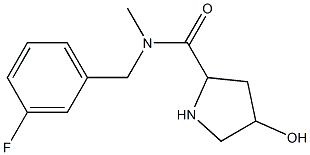 N-[(3-fluorophenyl)methyl]-4-hydroxy-N-methylpyrrolidine-2-carboxamide 구조식 이미지