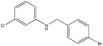 N-[(4-bromophenyl)methyl]-3-chloroaniline 구조식 이미지
