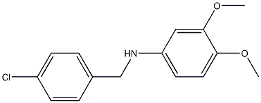 N-[(4-chlorophenyl)methyl]-3,4-dimethoxyaniline 구조식 이미지