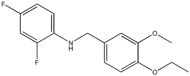 N-[(4-ethoxy-3-methoxyphenyl)methyl]-2,4-difluoroaniline 구조식 이미지