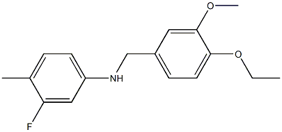 N-[(4-ethoxy-3-methoxyphenyl)methyl]-3-fluoro-4-methylaniline 구조식 이미지