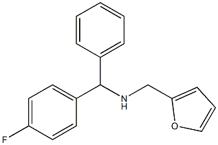 N-[(4-fluorophenyl)(phenyl)methyl]-N-(2-furylmethyl)amine 구조식 이미지