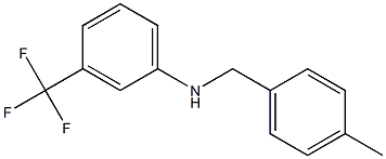 N-[(4-methylphenyl)methyl]-3-(trifluoromethyl)aniline 구조식 이미지