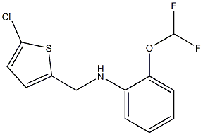 N-[(5-chlorothiophen-2-yl)methyl]-2-(difluoromethoxy)aniline 구조식 이미지