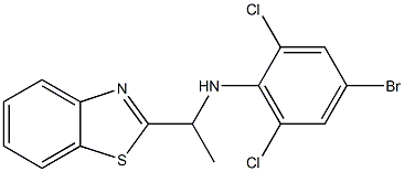 N-[1-(1,3-benzothiazol-2-yl)ethyl]-4-bromo-2,6-dichloroaniline Structure