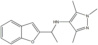 N-[1-(1-benzofuran-2-yl)ethyl]-1,3,5-trimethyl-1H-pyrazol-4-amine 구조식 이미지