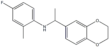 N-[1-(2,3-dihydro-1,4-benzodioxin-6-yl)ethyl]-4-fluoro-2-methylaniline Structure