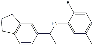 N-[1-(2,3-dihydro-1H-inden-5-yl)ethyl]-2-fluoro-5-methylaniline 구조식 이미지