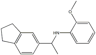 N-[1-(2,3-dihydro-1H-inden-5-yl)ethyl]-2-methoxyaniline 구조식 이미지