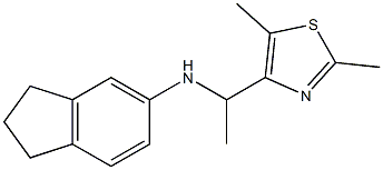 N-[1-(2,5-dimethyl-1,3-thiazol-4-yl)ethyl]-2,3-dihydro-1H-inden-5-amine 구조식 이미지