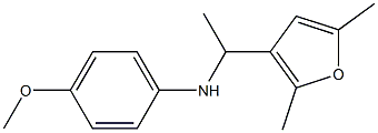 N-[1-(2,5-dimethylfuran-3-yl)ethyl]-4-methoxyaniline 구조식 이미지