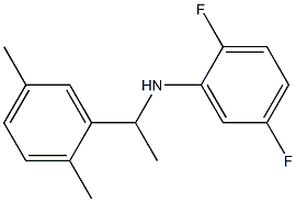 N-[1-(2,5-dimethylphenyl)ethyl]-2,5-difluoroaniline Structure