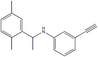 N-[1-(2,5-dimethylphenyl)ethyl]-3-ethynylaniline 구조식 이미지