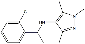 N-[1-(2-chlorophenyl)ethyl]-1,3,5-trimethyl-1H-pyrazol-4-amine 구조식 이미지