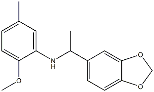 N-[1-(2H-1,3-benzodioxol-5-yl)ethyl]-2-methoxy-5-methylaniline Structure