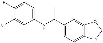 N-[1-(2H-1,3-benzodioxol-5-yl)ethyl]-3-chloro-4-fluoroaniline 구조식 이미지