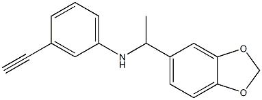 N-[1-(2H-1,3-benzodioxol-5-yl)ethyl]-3-ethynylaniline 구조식 이미지