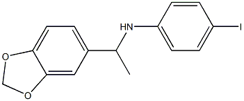 N-[1-(2H-1,3-benzodioxol-5-yl)ethyl]-4-iodoaniline Structure