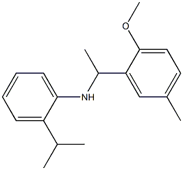 N-[1-(2-methoxy-5-methylphenyl)ethyl]-2-(propan-2-yl)aniline Structure