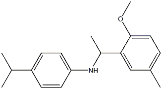 N-[1-(2-methoxy-5-methylphenyl)ethyl]-4-(propan-2-yl)aniline 구조식 이미지