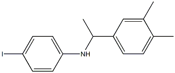 N-[1-(3,4-dimethylphenyl)ethyl]-4-iodoaniline 구조식 이미지