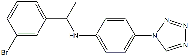 N-[1-(3-bromophenyl)ethyl]-4-(1H-1,2,3,4-tetrazol-1-yl)aniline 구조식 이미지