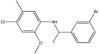 N-[1-(3-bromophenyl)ethyl]-4-chloro-2-methoxy-5-methylaniline 구조식 이미지