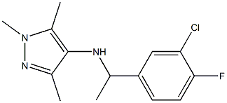 N-[1-(3-chloro-4-fluorophenyl)ethyl]-1,3,5-trimethyl-1H-pyrazol-4-amine Structure