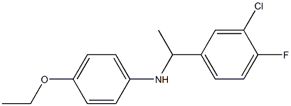 N-[1-(3-chloro-4-fluorophenyl)ethyl]-4-ethoxyaniline Structure