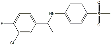 N-[1-(3-chloro-4-fluorophenyl)ethyl]-4-methanesulfonylaniline Structure