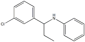 N-[1-(3-chlorophenyl)propyl]aniline 구조식 이미지