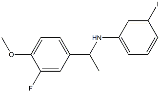 N-[1-(3-fluoro-4-methoxyphenyl)ethyl]-3-iodoaniline 구조식 이미지