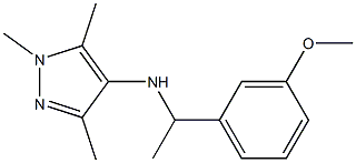 N-[1-(3-methoxyphenyl)ethyl]-1,3,5-trimethyl-1H-pyrazol-4-amine 구조식 이미지