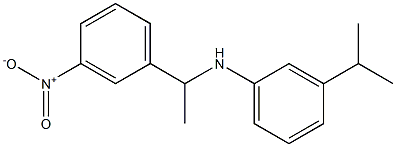 N-[1-(3-nitrophenyl)ethyl]-3-(propan-2-yl)aniline 구조식 이미지