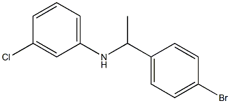 N-[1-(4-bromophenyl)ethyl]-3-chloroaniline 구조식 이미지