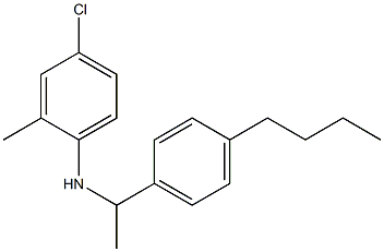 N-[1-(4-butylphenyl)ethyl]-4-chloro-2-methylaniline 구조식 이미지