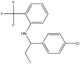 N-[1-(4-chlorophenyl)propyl]-2-(trifluoromethyl)aniline Structure